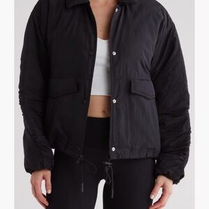 Free people movement “off the bleachers” coaches jacket